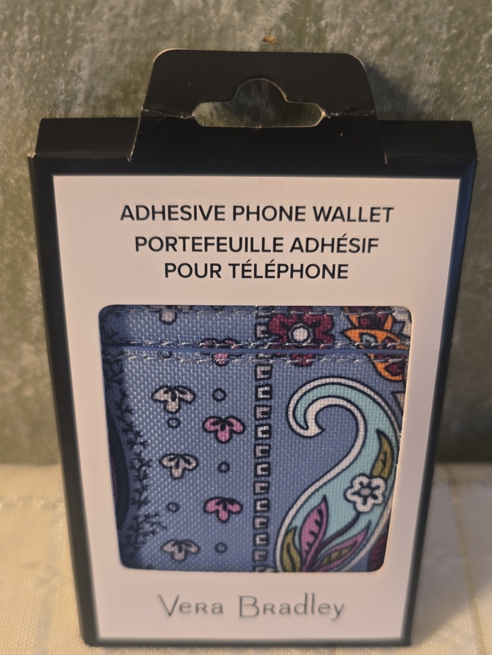 Vera Bradley Adhesive Phone Wallet  Paisley Stripes New